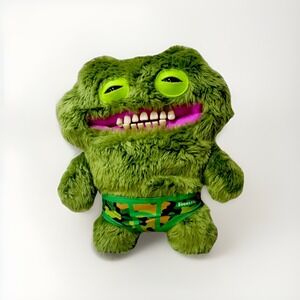 FUGGLER BIGG FUGG CHUCKLES XL Plush 18" Big Green Monster Teeth Limited Ed NWT!